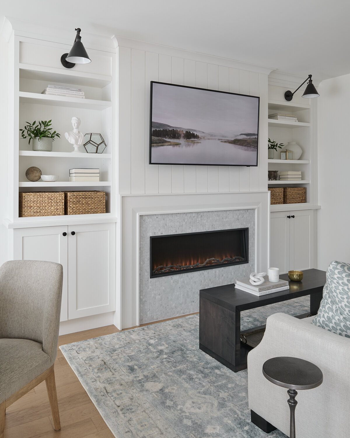 Burlington interior design project - living room - Staci Edwards Interior Design