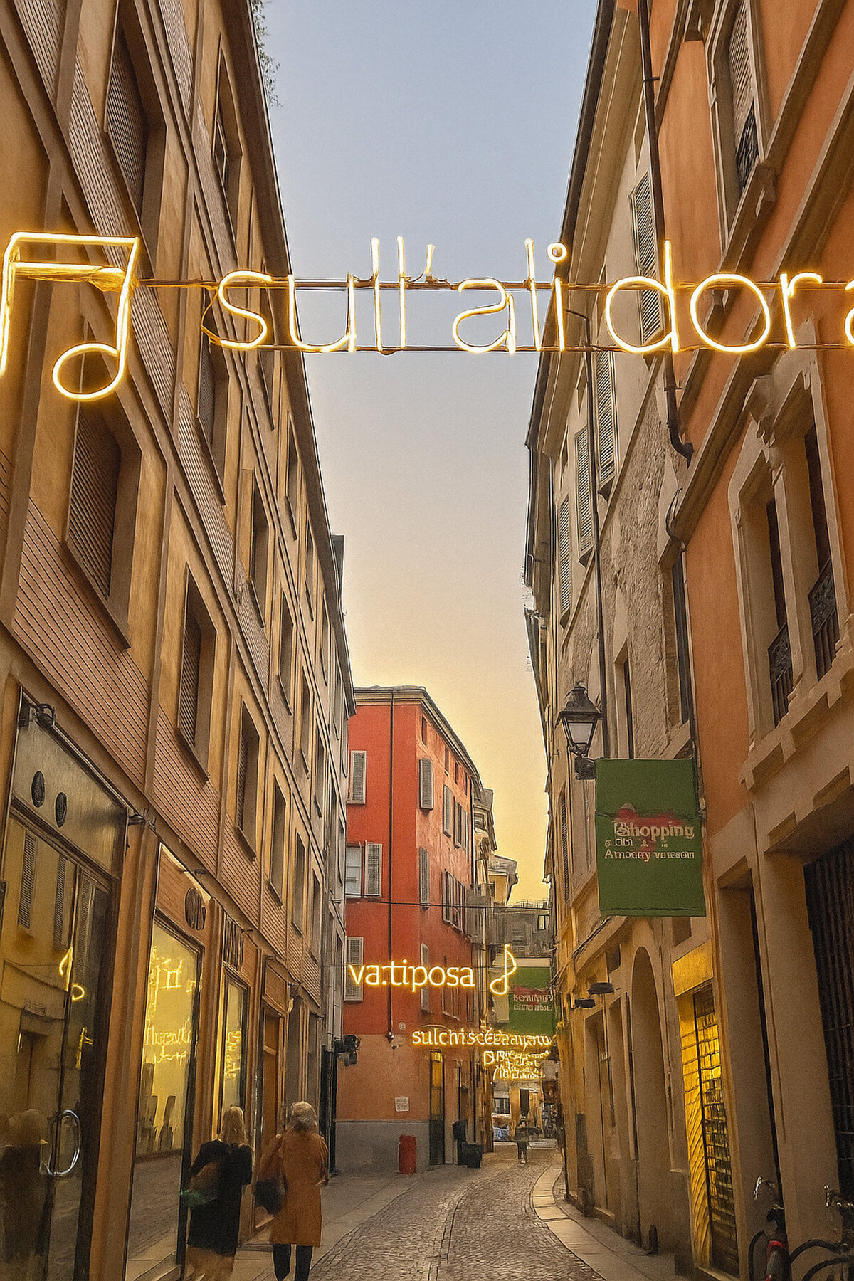Street scape in Parma, Italy