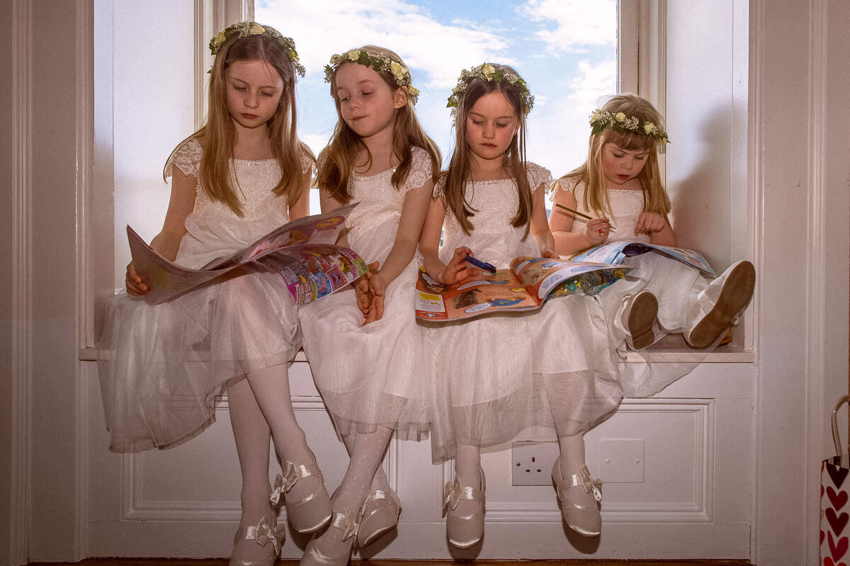 79 flowergirls-relax-at-powerscourt-wedding