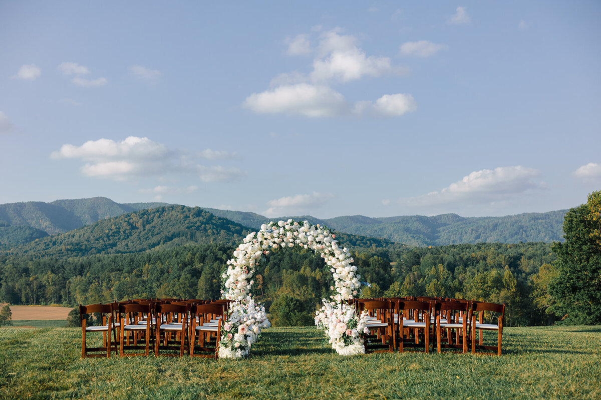 Pixels and Wood Creative_The Shiloh_Him Her Photo_Floral Circle Arch_North Carolina Wedding_Ceremony-4