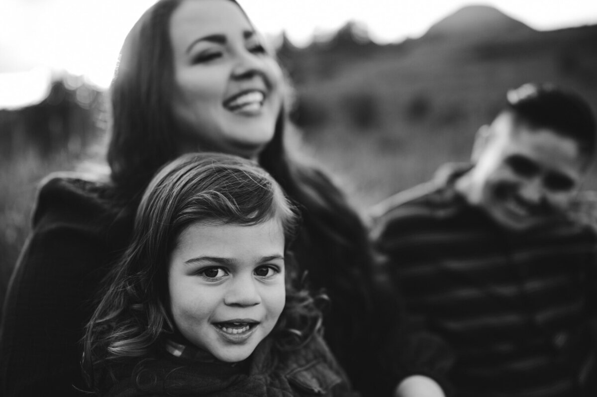 mother and child laughing during family photography in Portland Oregon