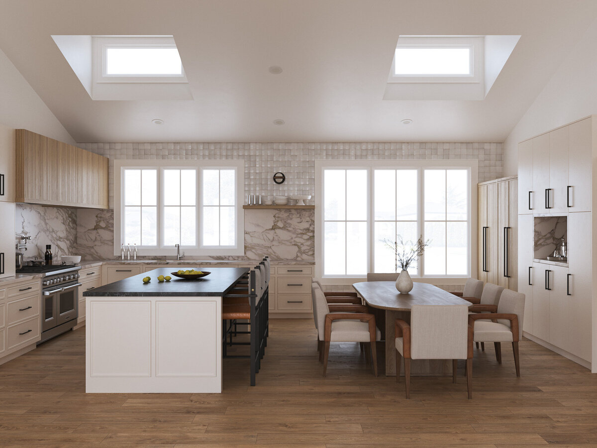 photorealistic rendering of the kitchen