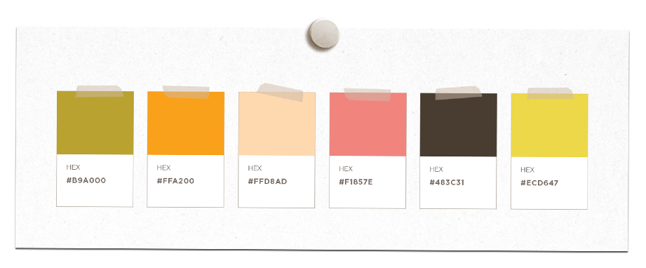 Inspirational Retro Color Palette Swatches