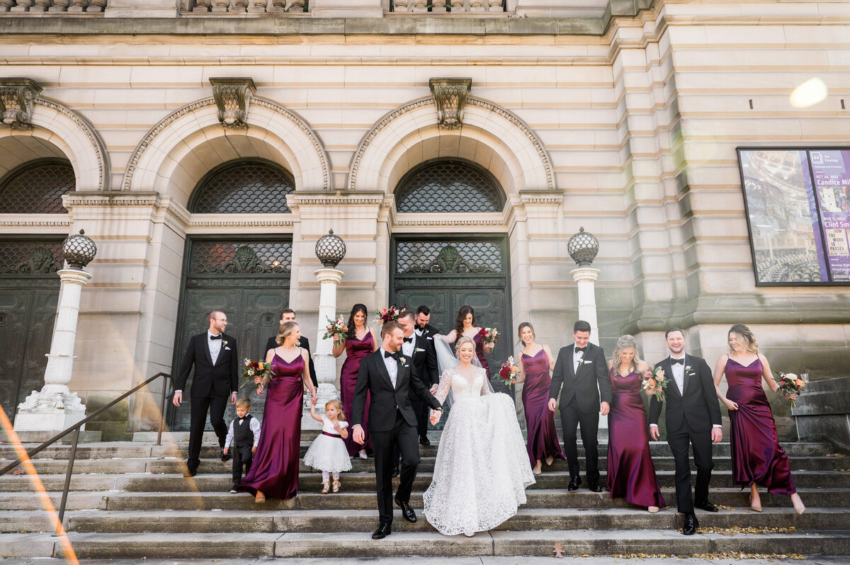wedding party at carnegie museum