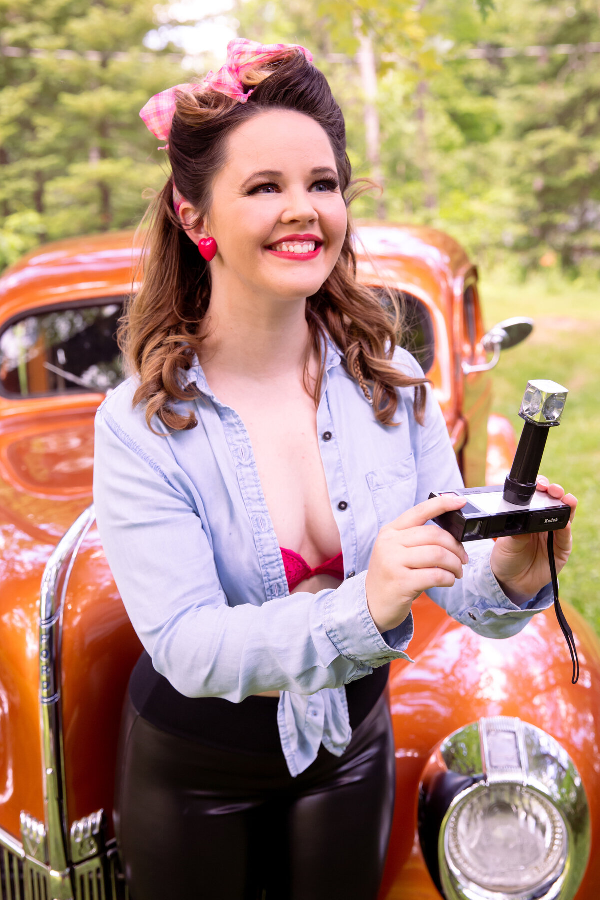 goddess studio pinup boudoir vintage camera old ford