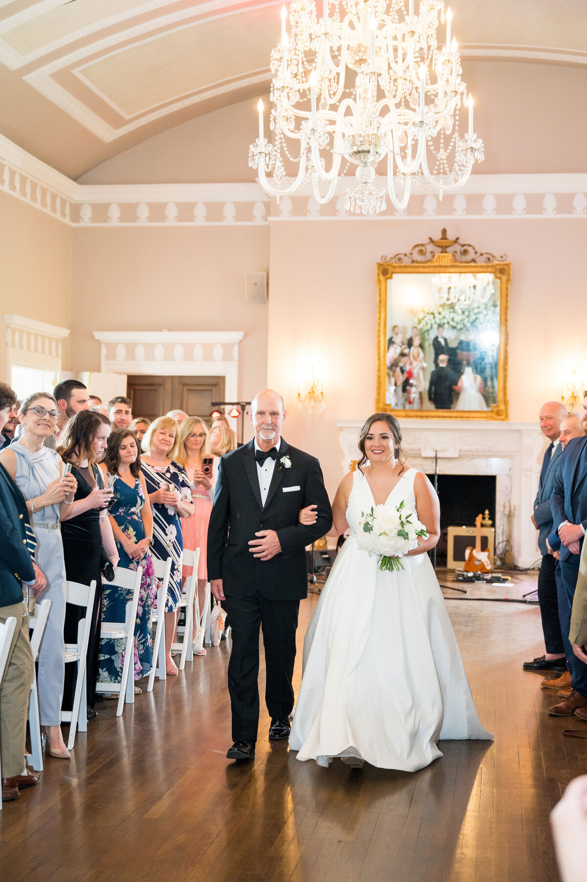 wedding ceremony entrance at fox chapel golf club