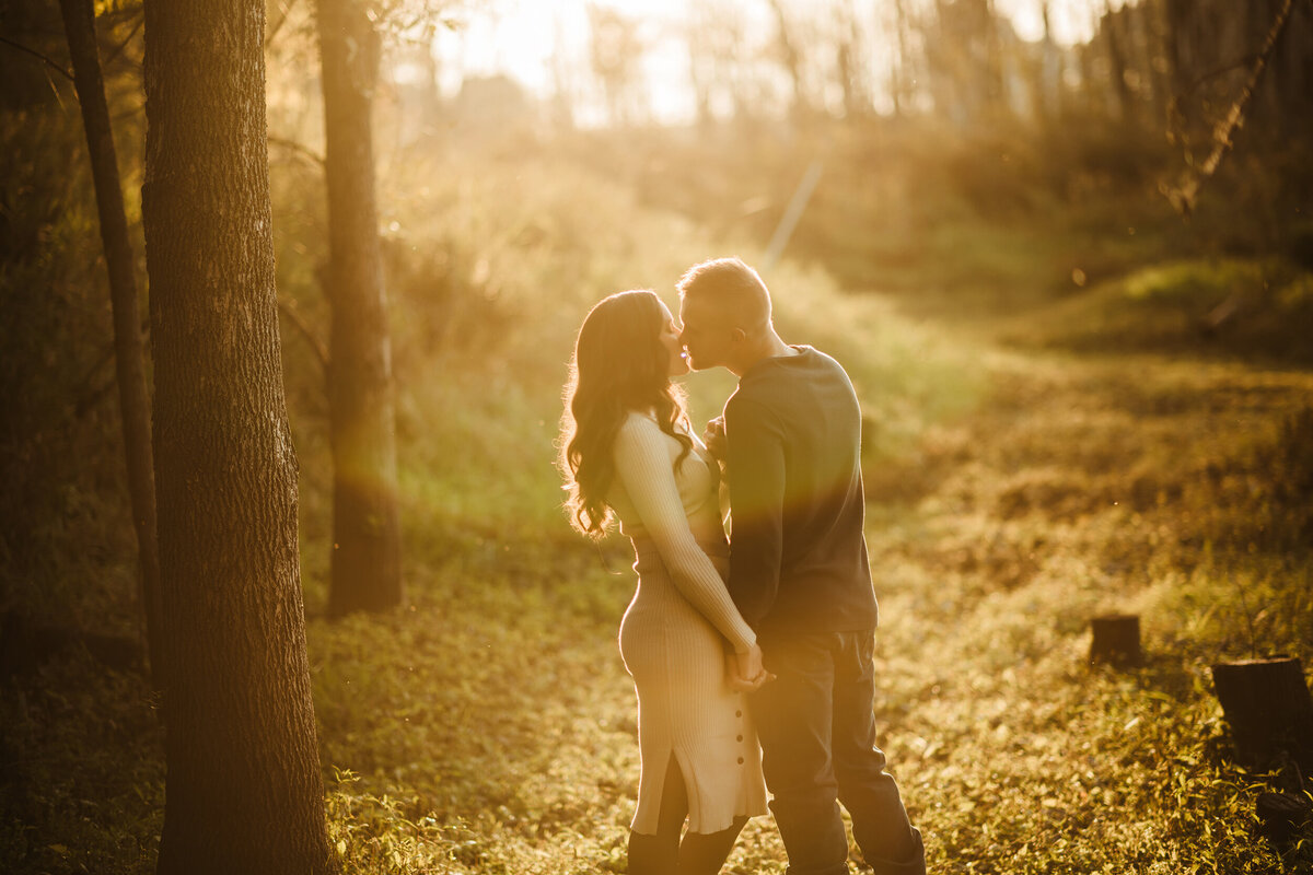 backlit engagement session