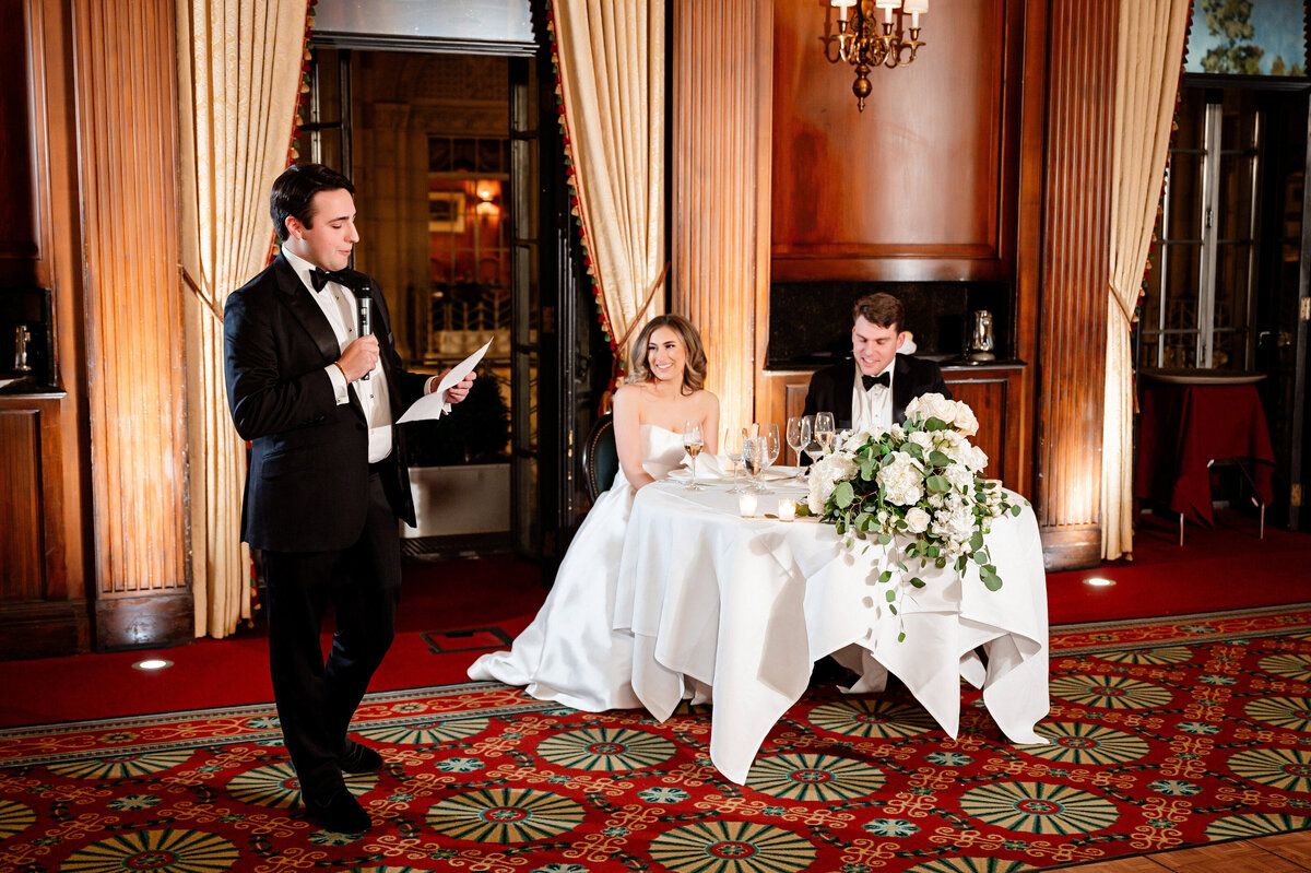 best man giving a speech