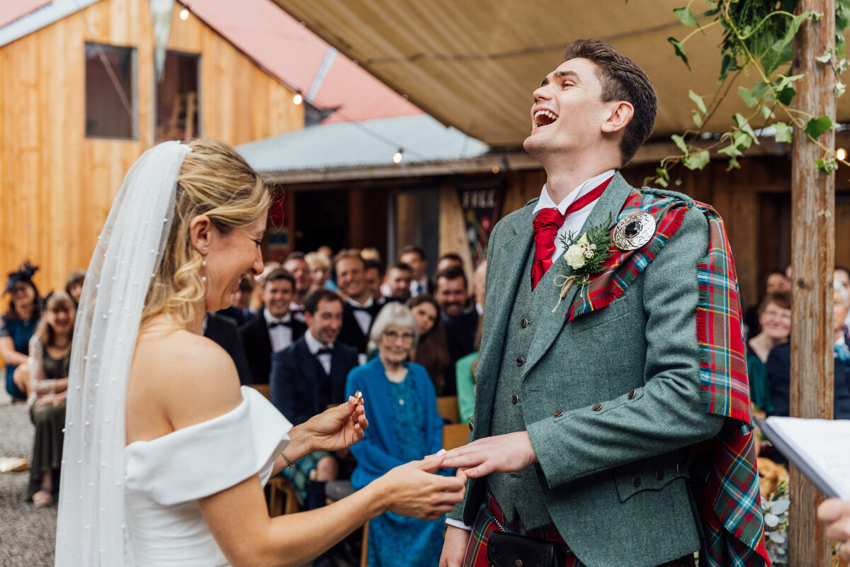 Wedding ceremony at The Free Company