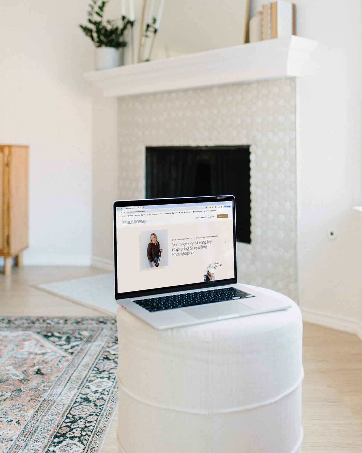 Clean and inviting website layout for a lifestyle photographer, designed to attract dream clients through intentional storytelling.