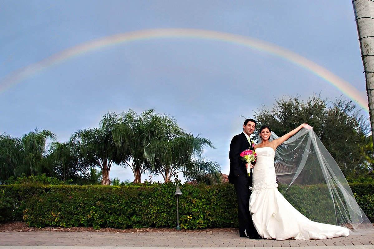 rainbow wedding photo naples florida