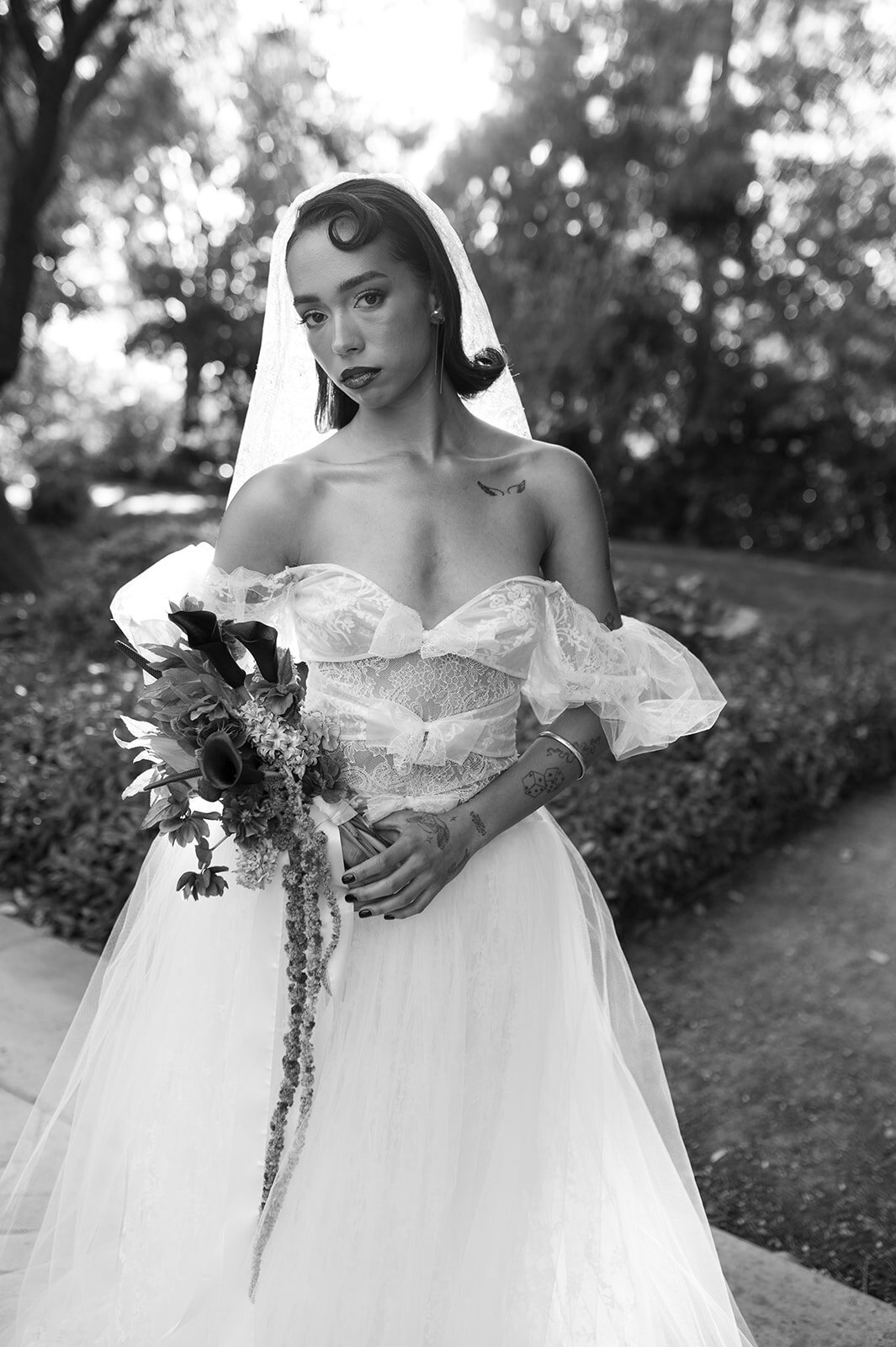 Bride-black-white-portrait