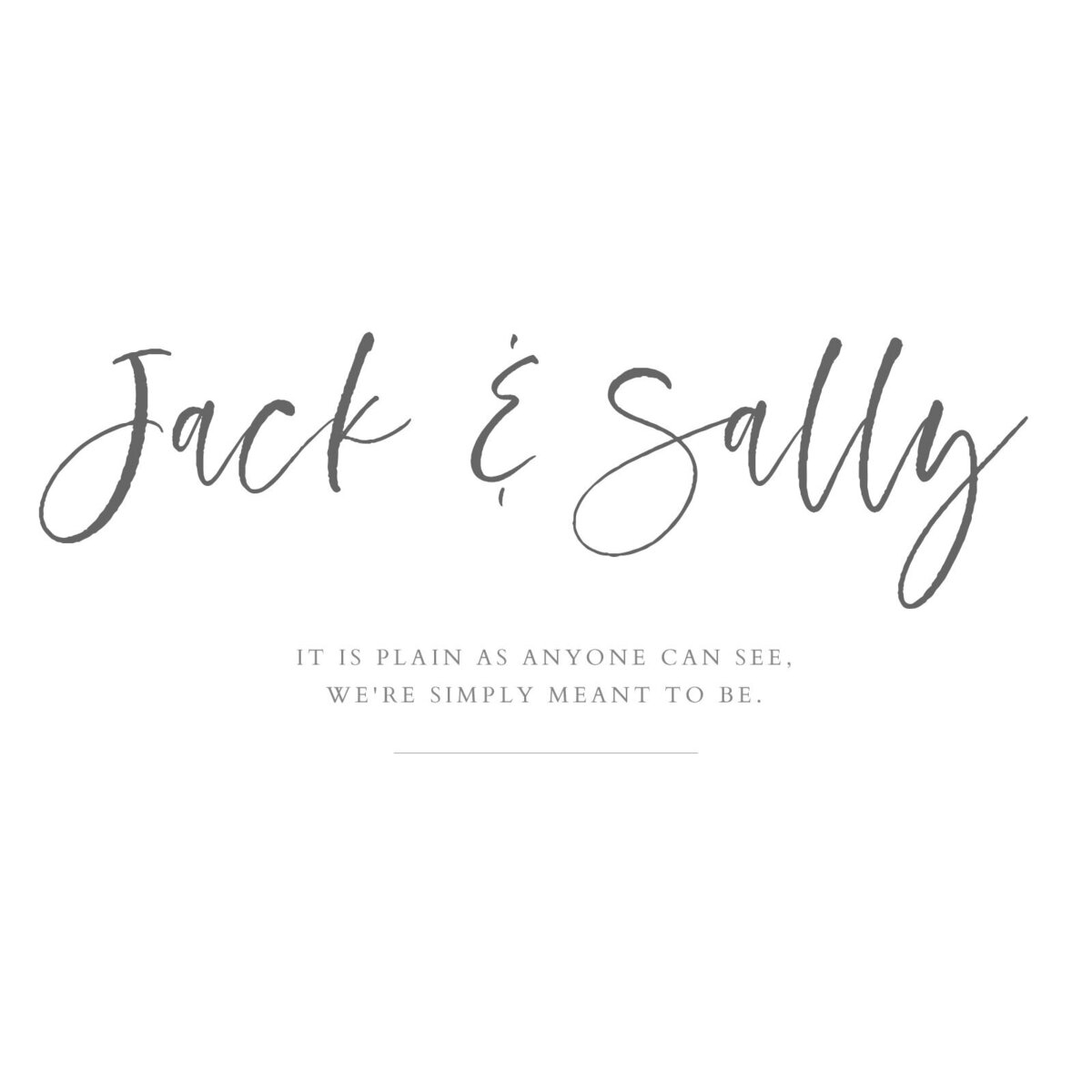 Jack + Sally_Title Page