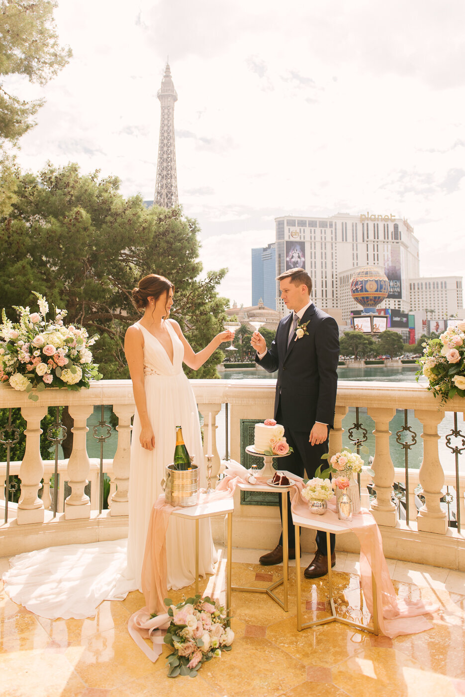 bellagio fountains wedding