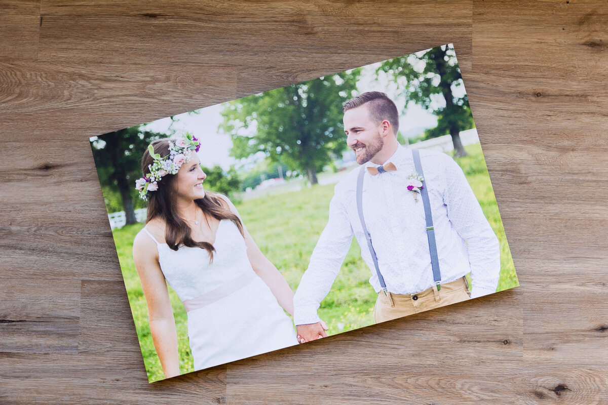 Printed wedding images by Nashville wedding photographer, Liz Courtney