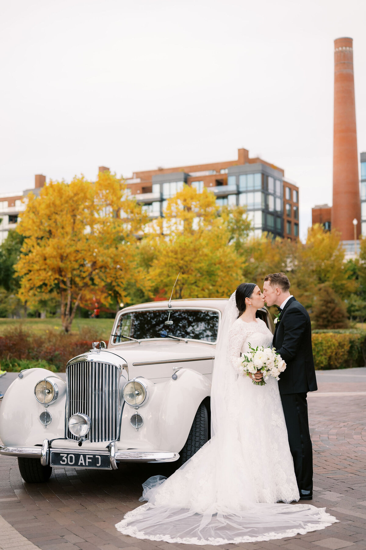 Classic bentley wedding portraits in Georgetown, Washington, DC