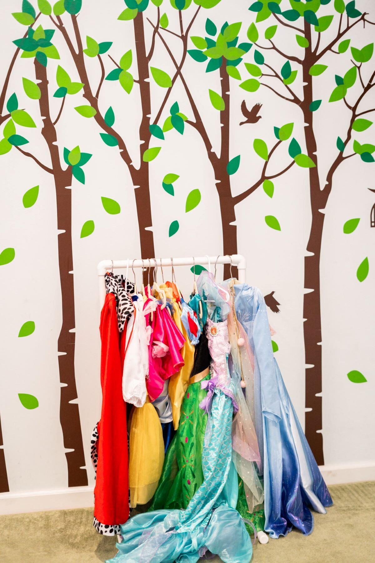 The Nest preschool dress up princesses in Surf City, NC