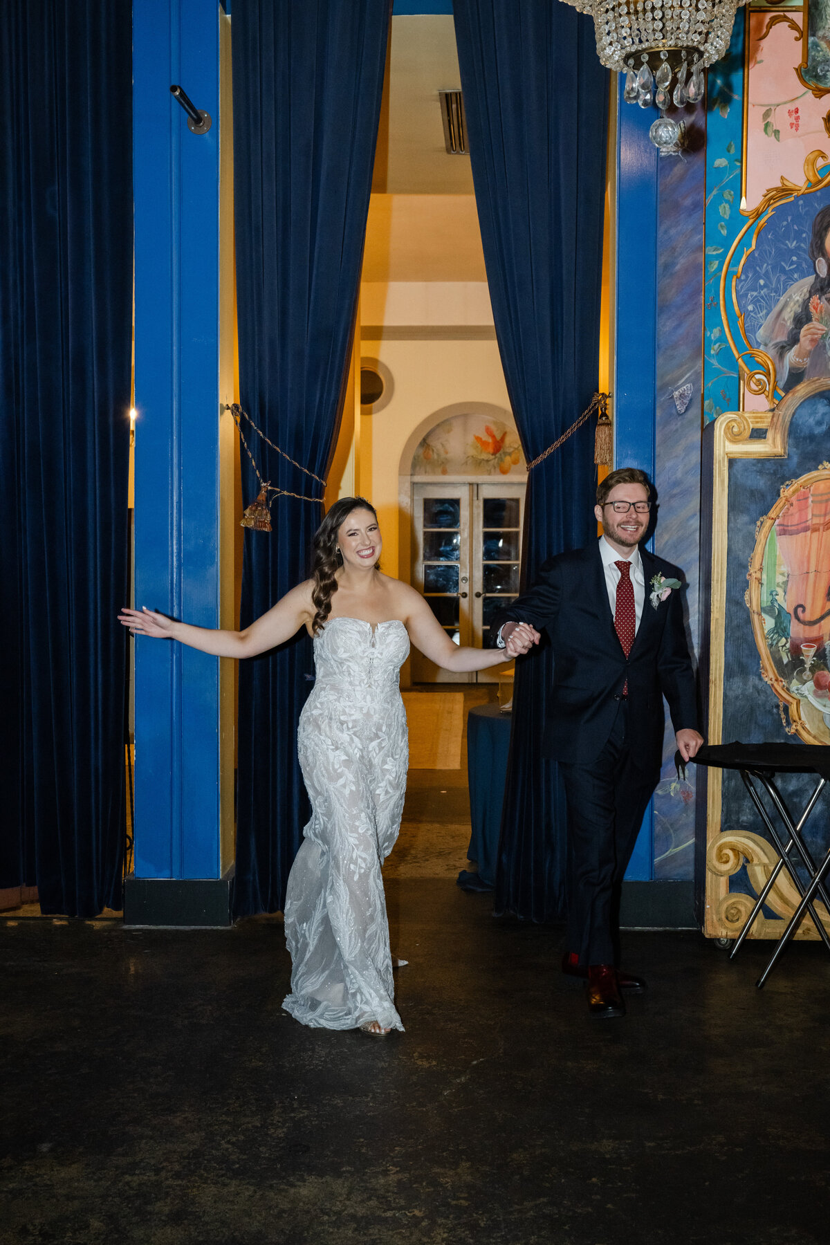 bride and groom grand entrance wedding reception