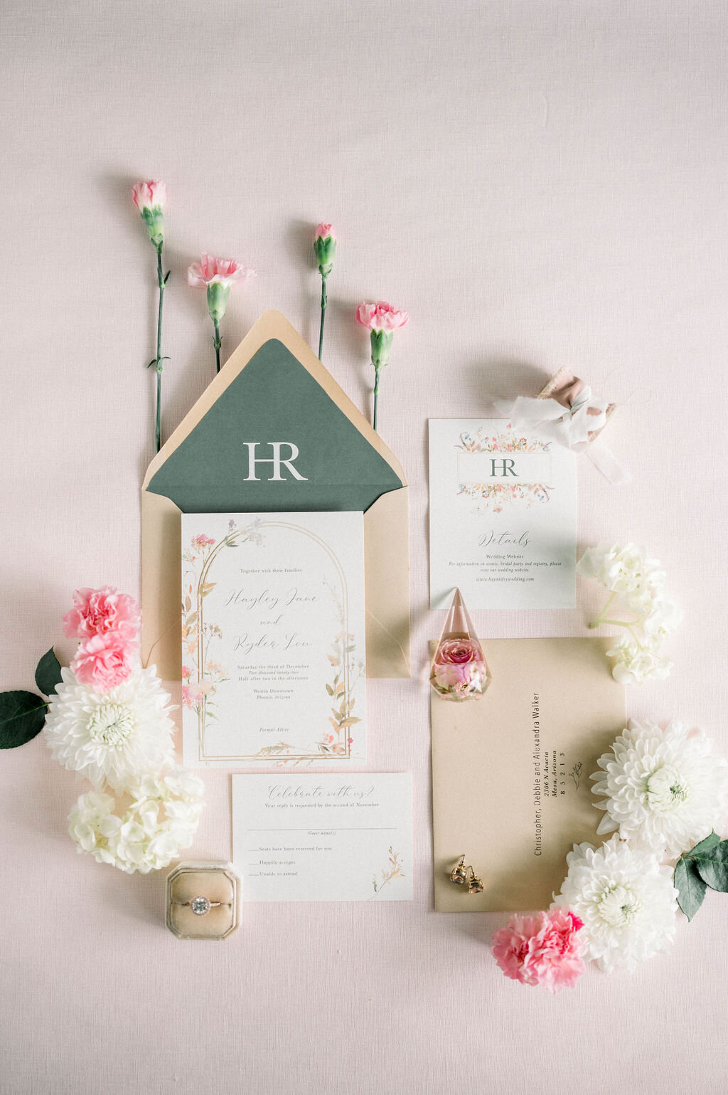 wedding-invitation-green-envelope-liner-spring
