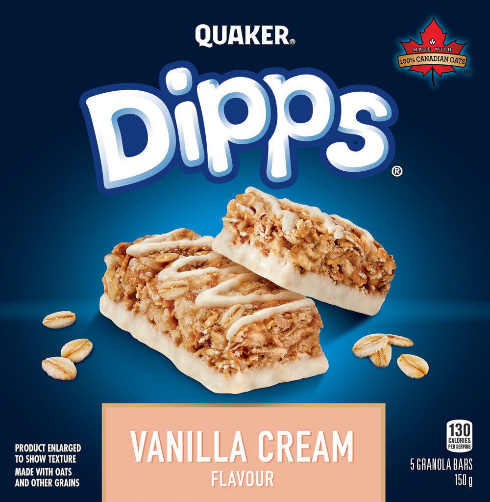 Quaker Dipps Granola Bars Vanilla Cream