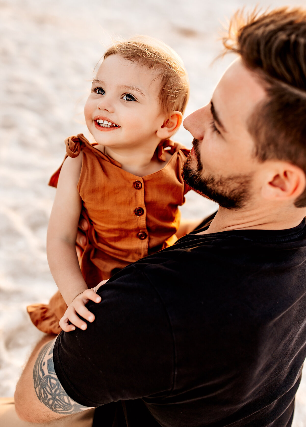 anna maria island dad and daughter photoshoot