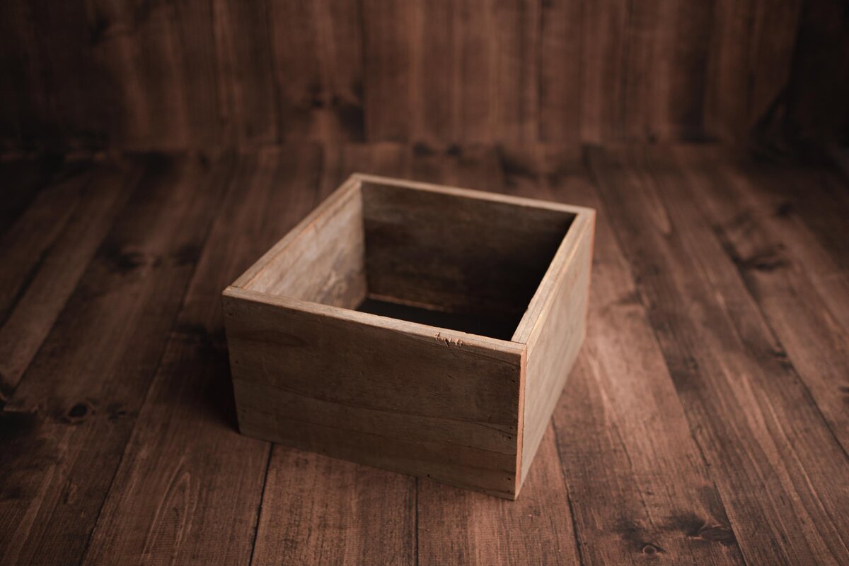 Square Wooden Newborn Box
