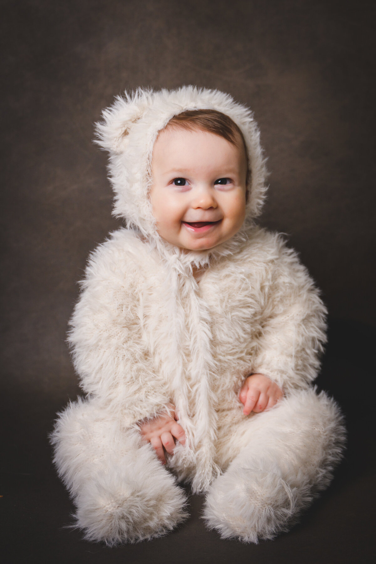 Joyful 1-year-old milestone portrait — luxury baby photography in Sausalito