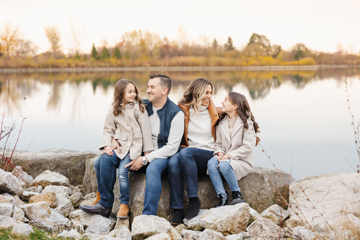 Loving family moments captured at Etobicoke beach  photography session