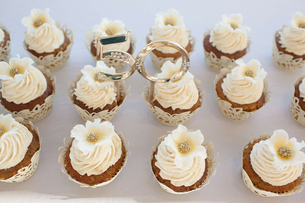 Elegant white cupcakes