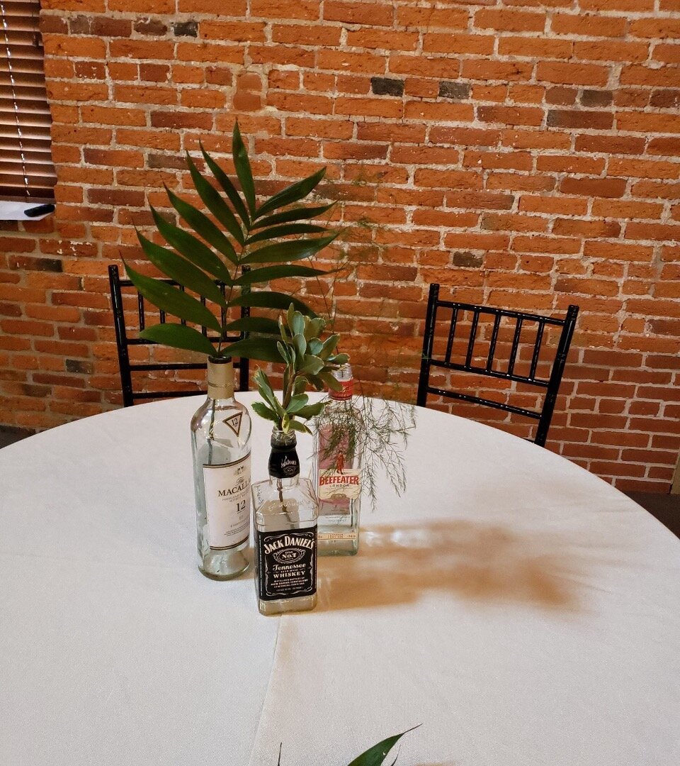 whiskey tasting on a table at a corporate event
