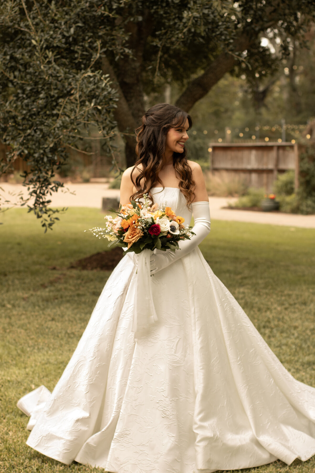 candid bridal portrait