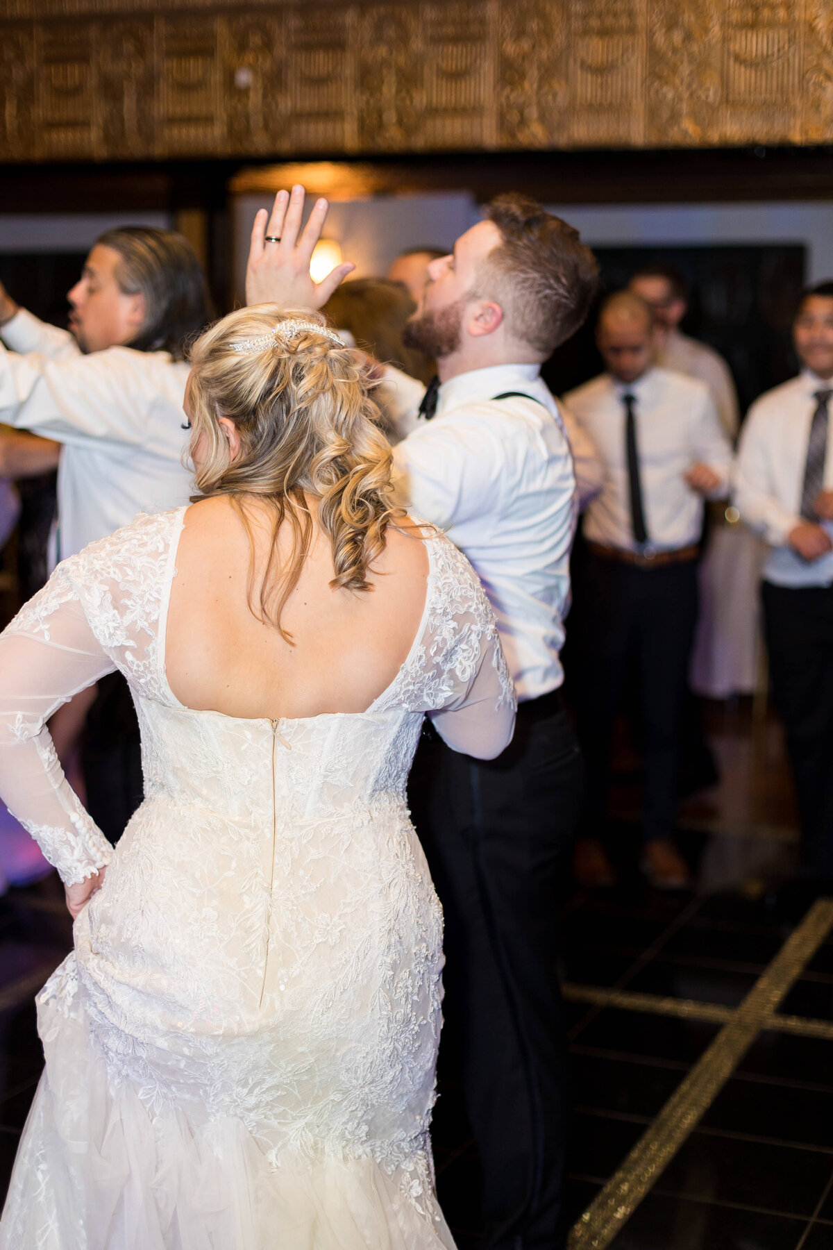 Bride and groom on the dance floor at  The Gatsby in Shelbyville,KY