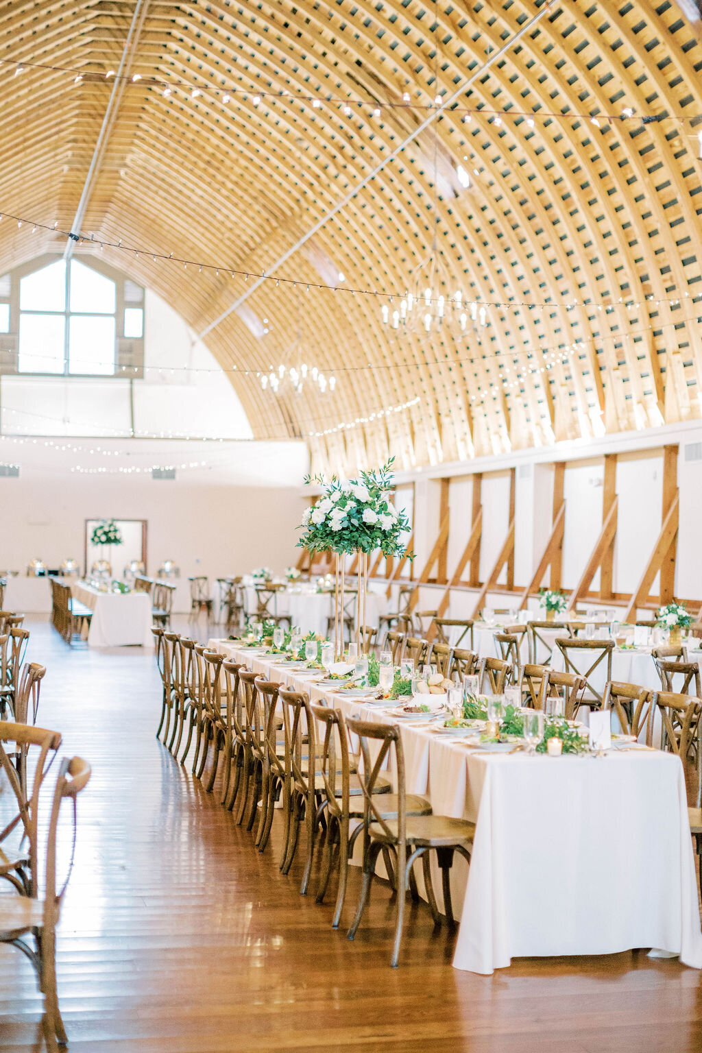 indoor wedding reception barn