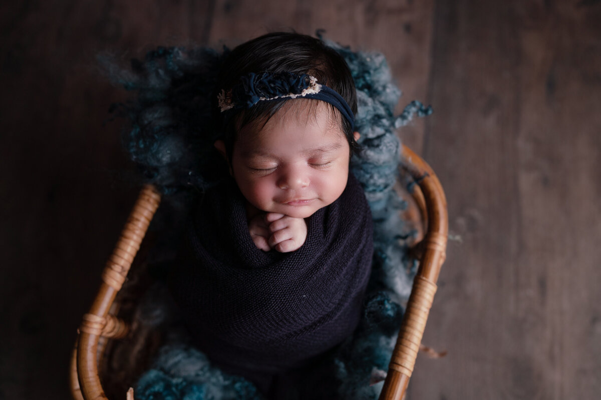 Newborn Girl Photos in Blue