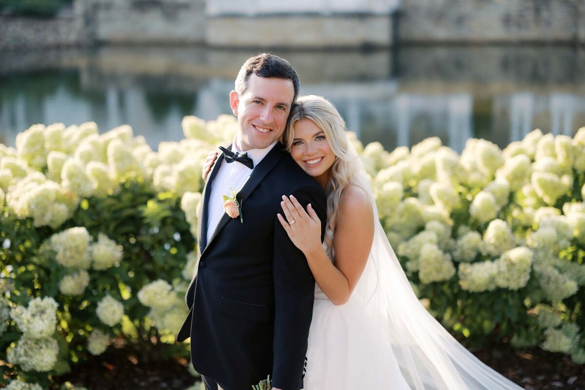 Harvest Hollow Wedding Photo with Bride and Groom in Getaway Car