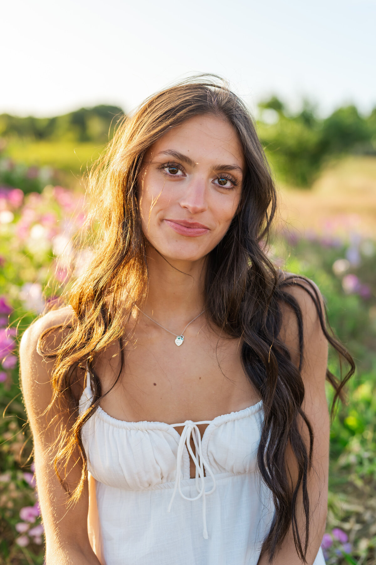 wildflowers seattle park senior portrait