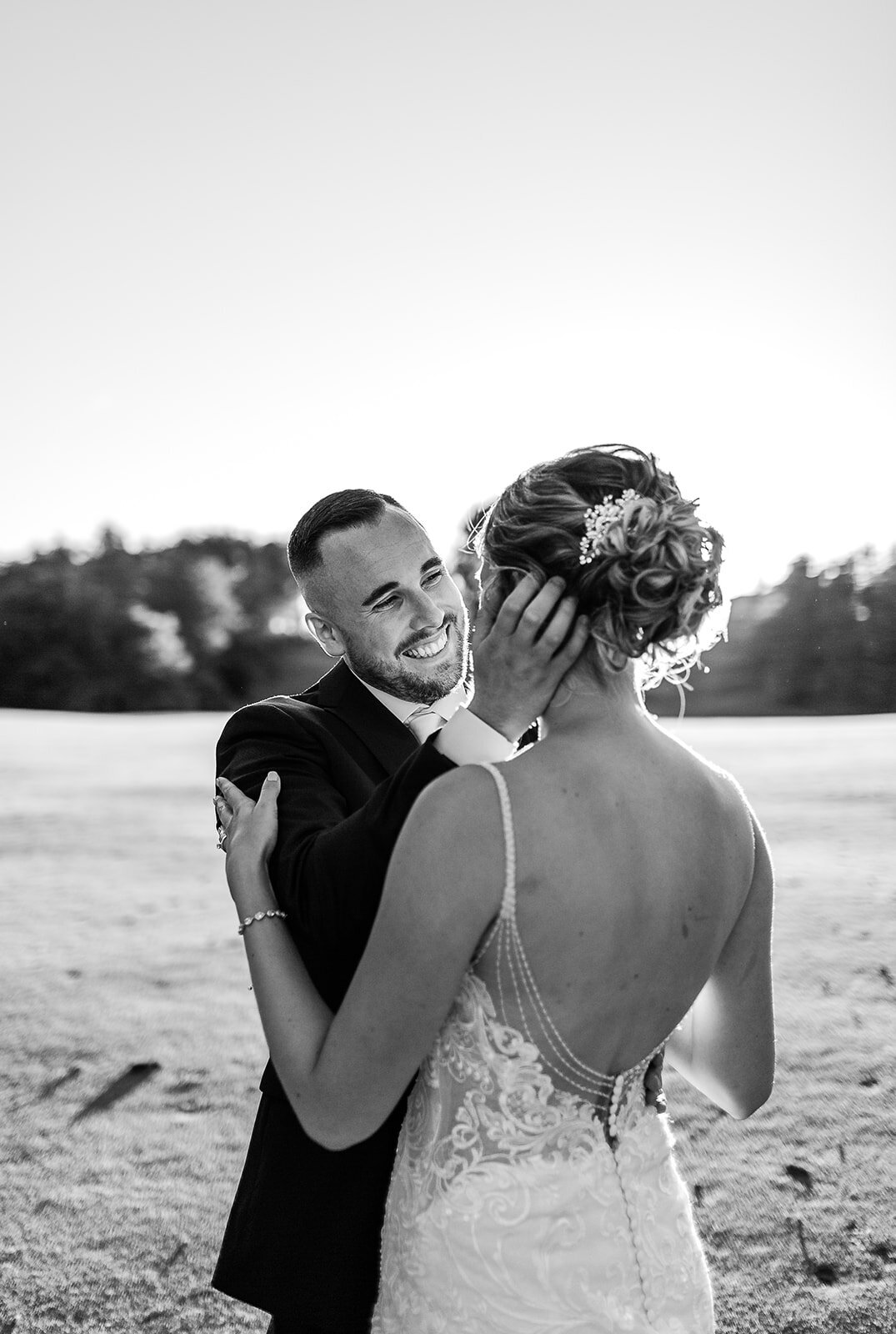GTA Ont Canada Bride and groom dancing at golfcourse