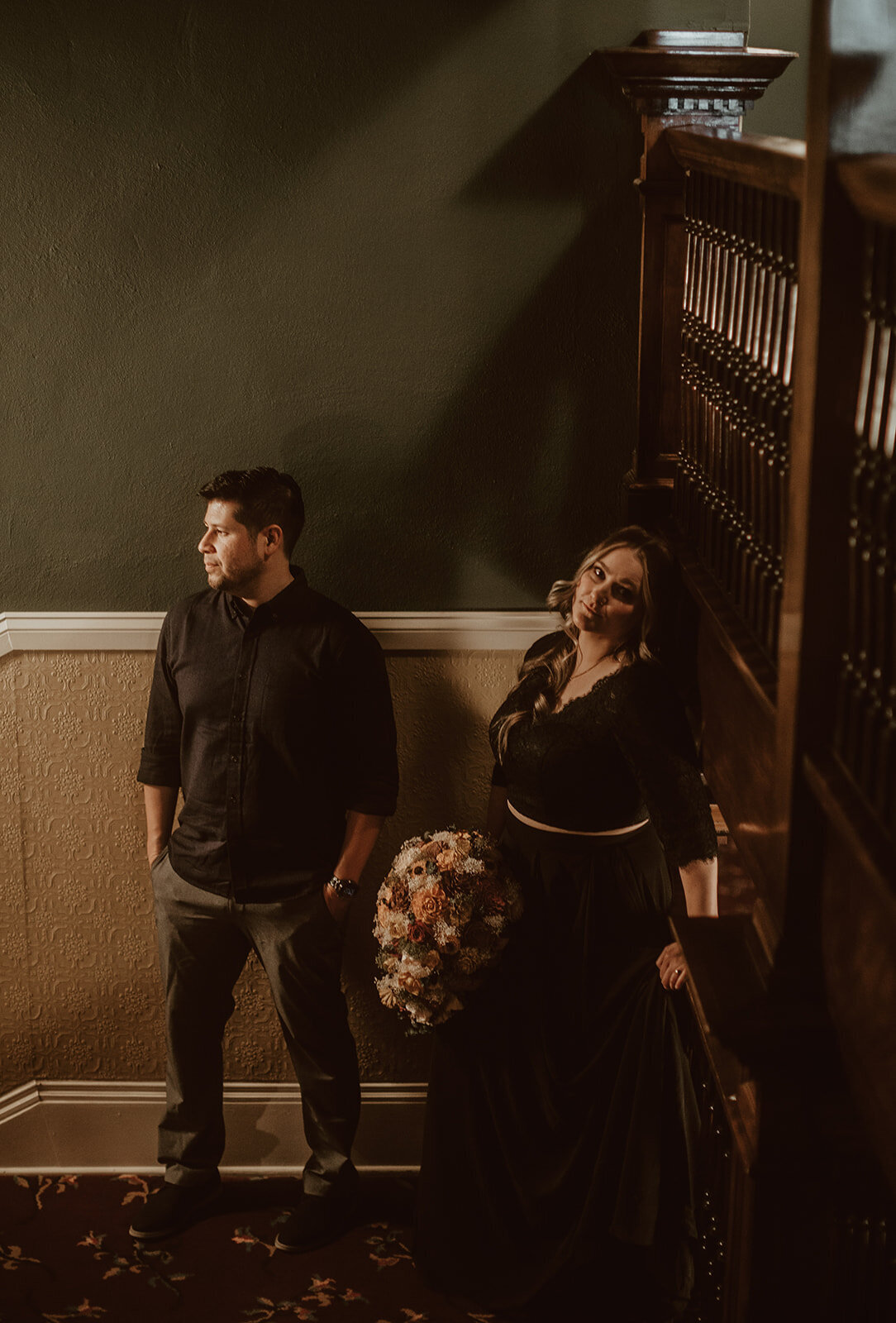 moody hotel wedding photos