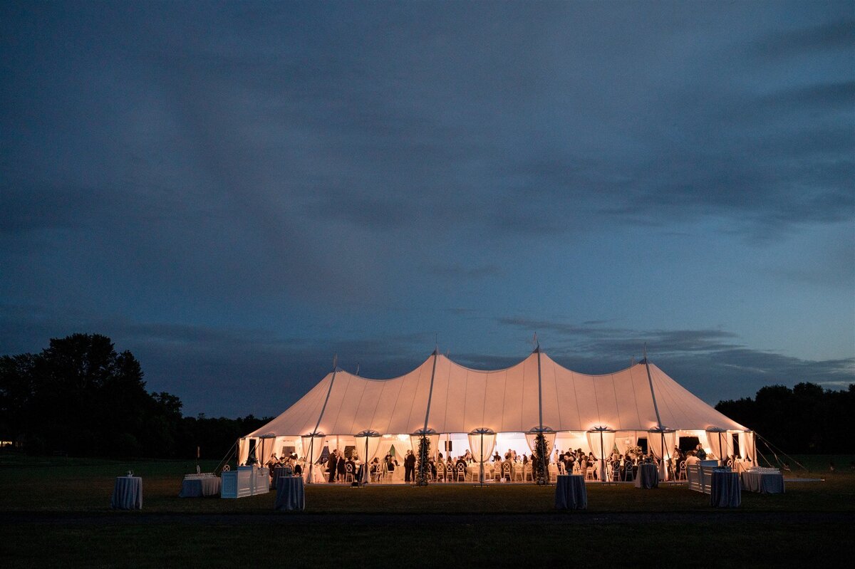 Blue, Green and White Private Estate and Tented Wedding in New England-17