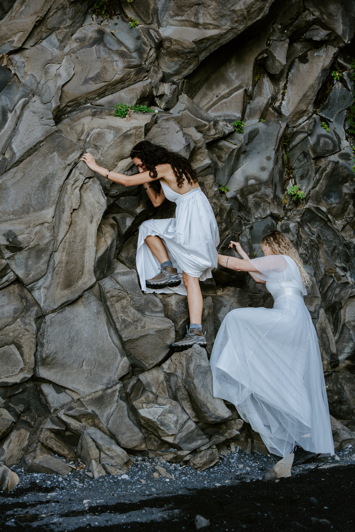 Black Sand Beach Iceland Elopement