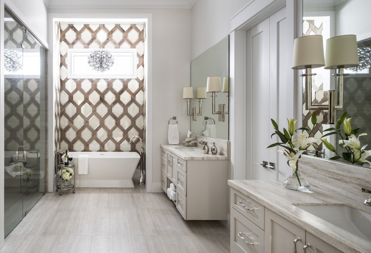 Off White Elegant Bathroom Vanity Design