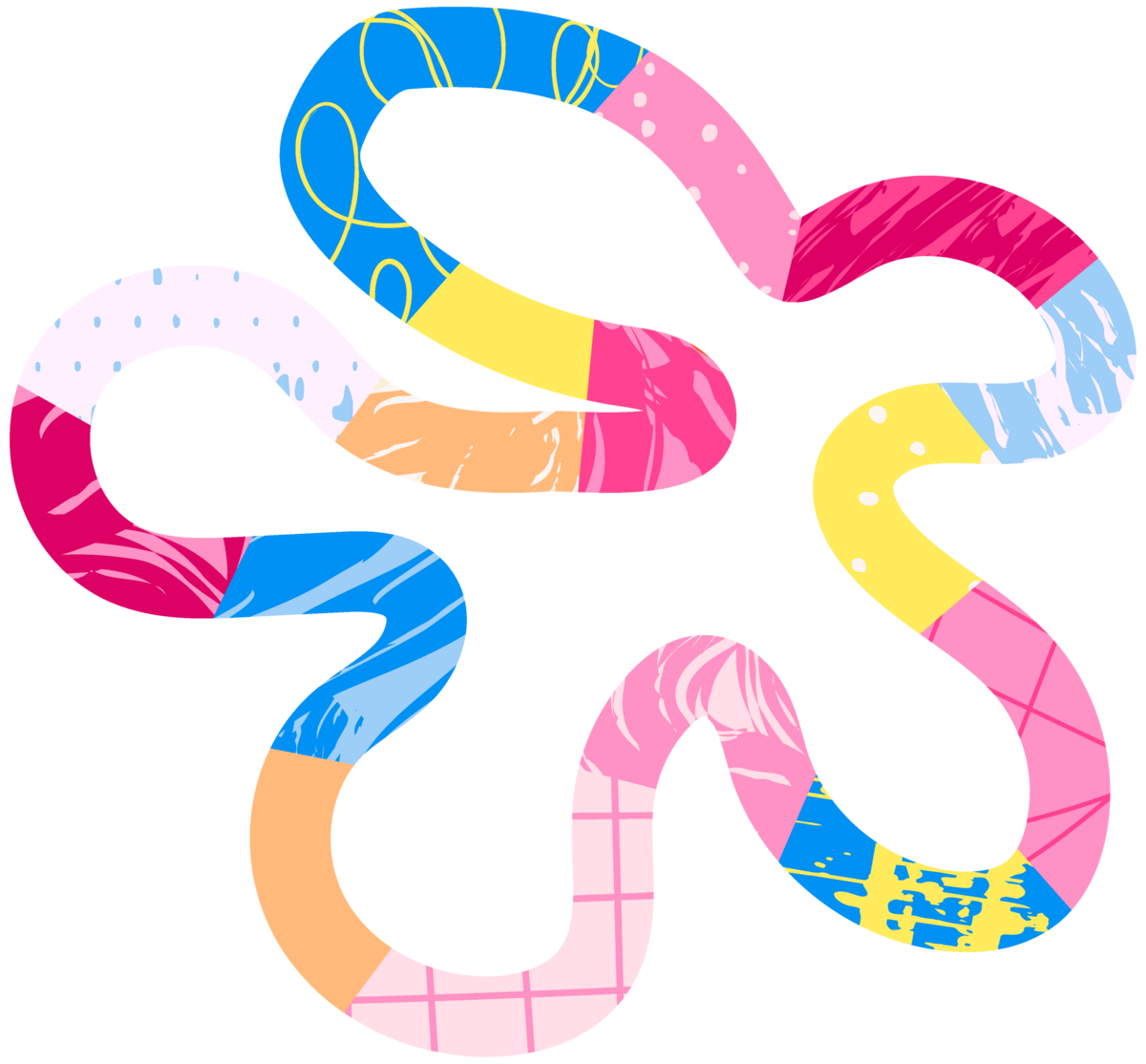 Social Kat Media brand element multicolored curved shape
