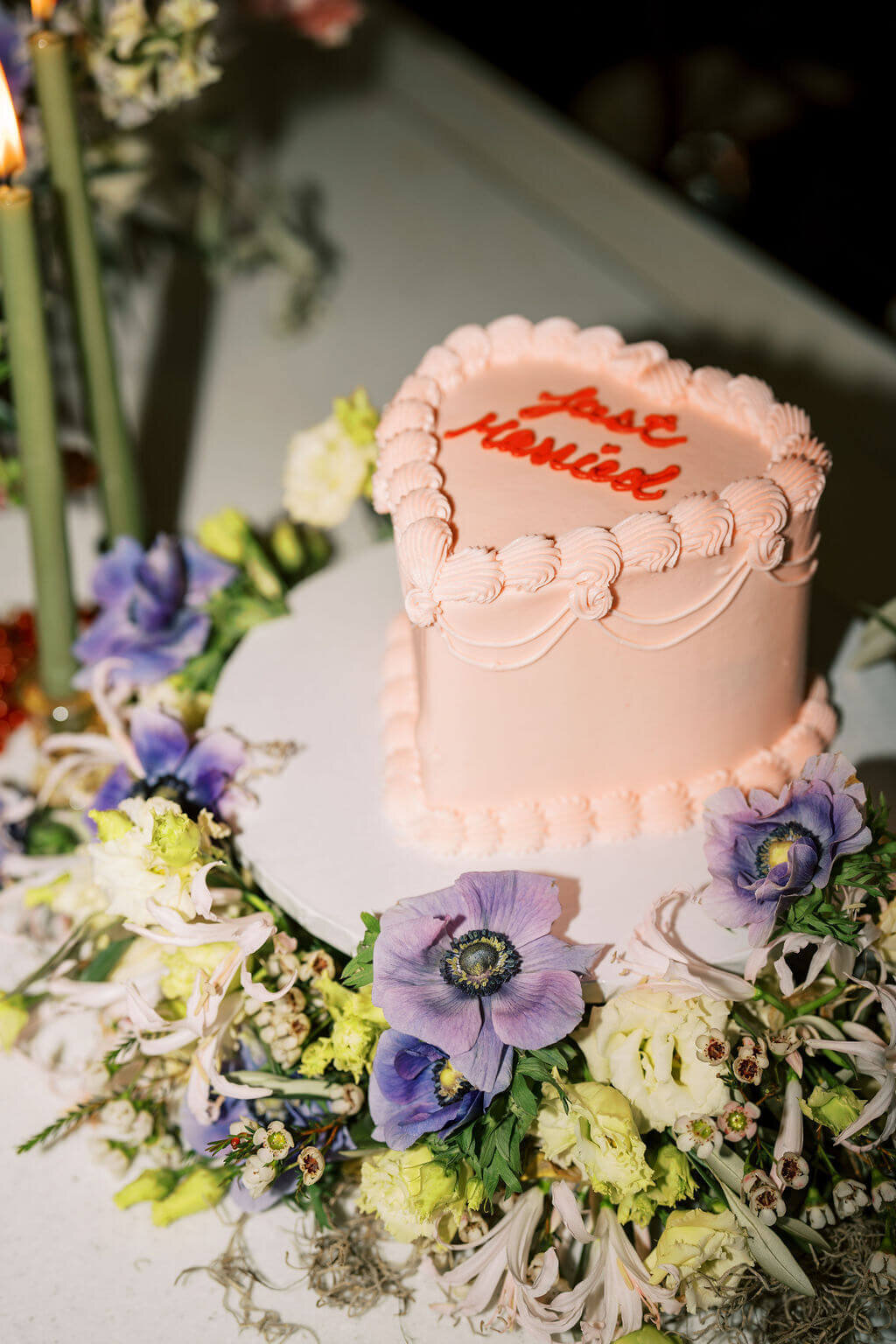 Just married elopement cake by Confections of a Rockstar
