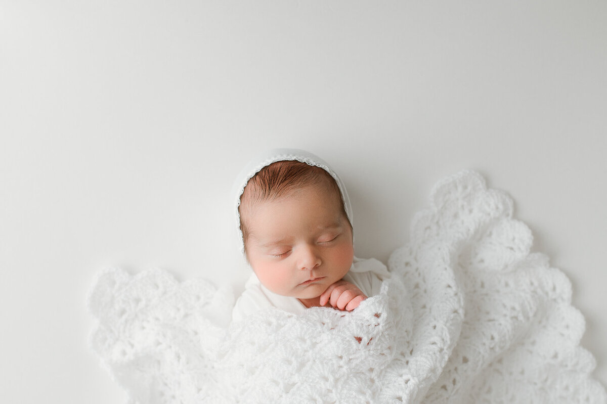 Swaddled newborn session
