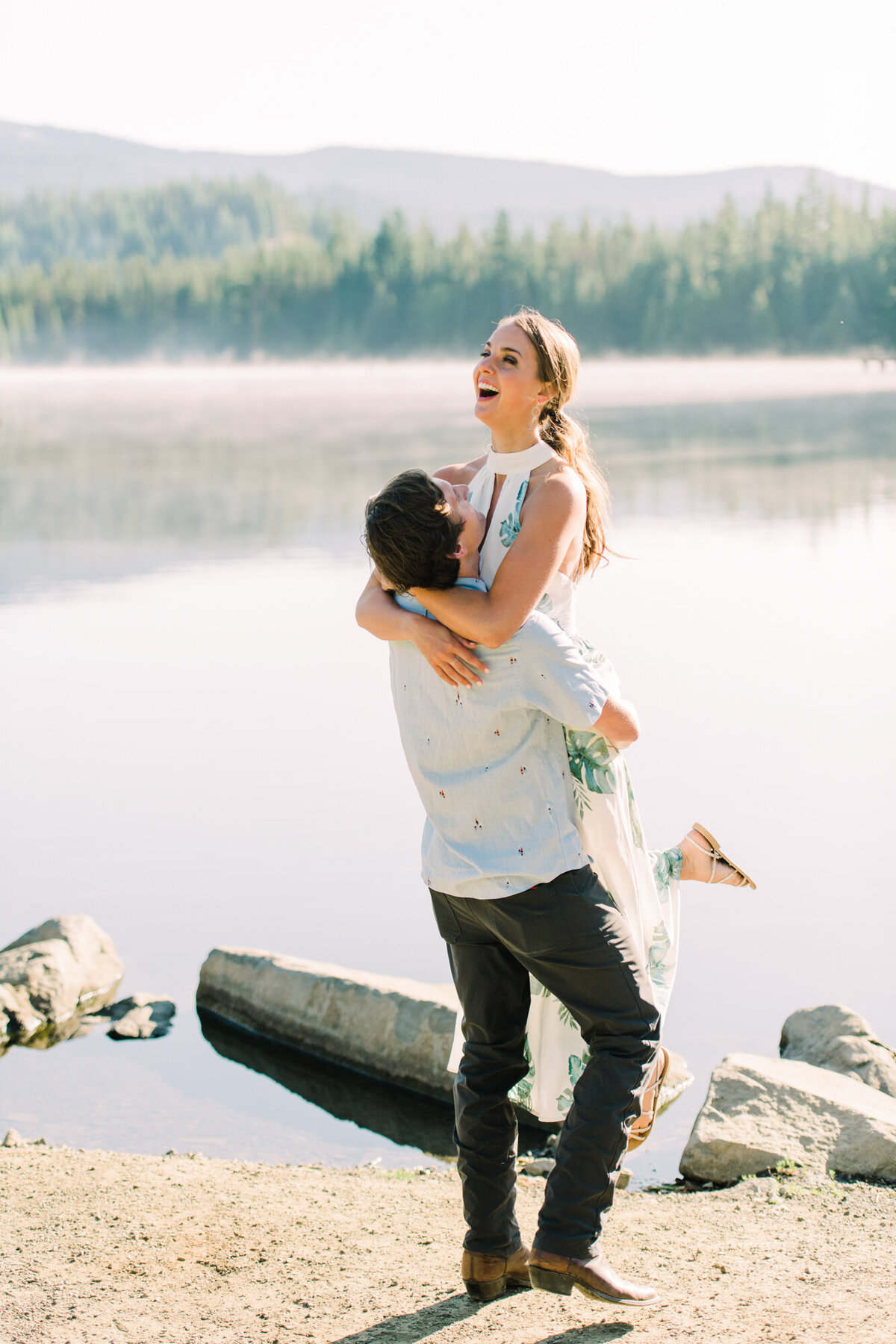 A mountain engagement session in Oregon
