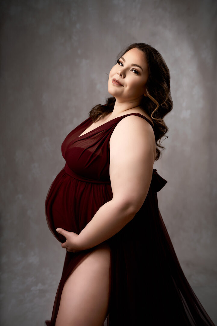 Brighton Maternity Photography Maroon dress by For The Love Of Photography