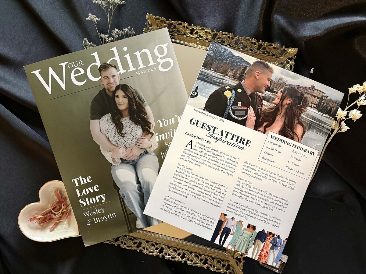 Christian wedding stationery suite with custom fonts and colors
