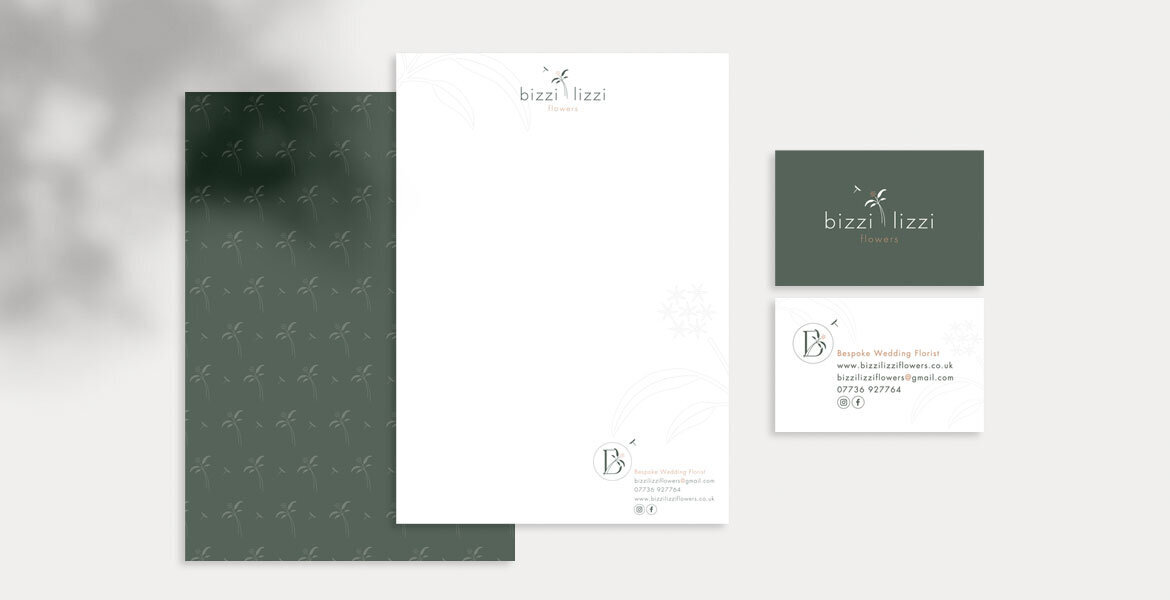 letterhead and business card design for florist