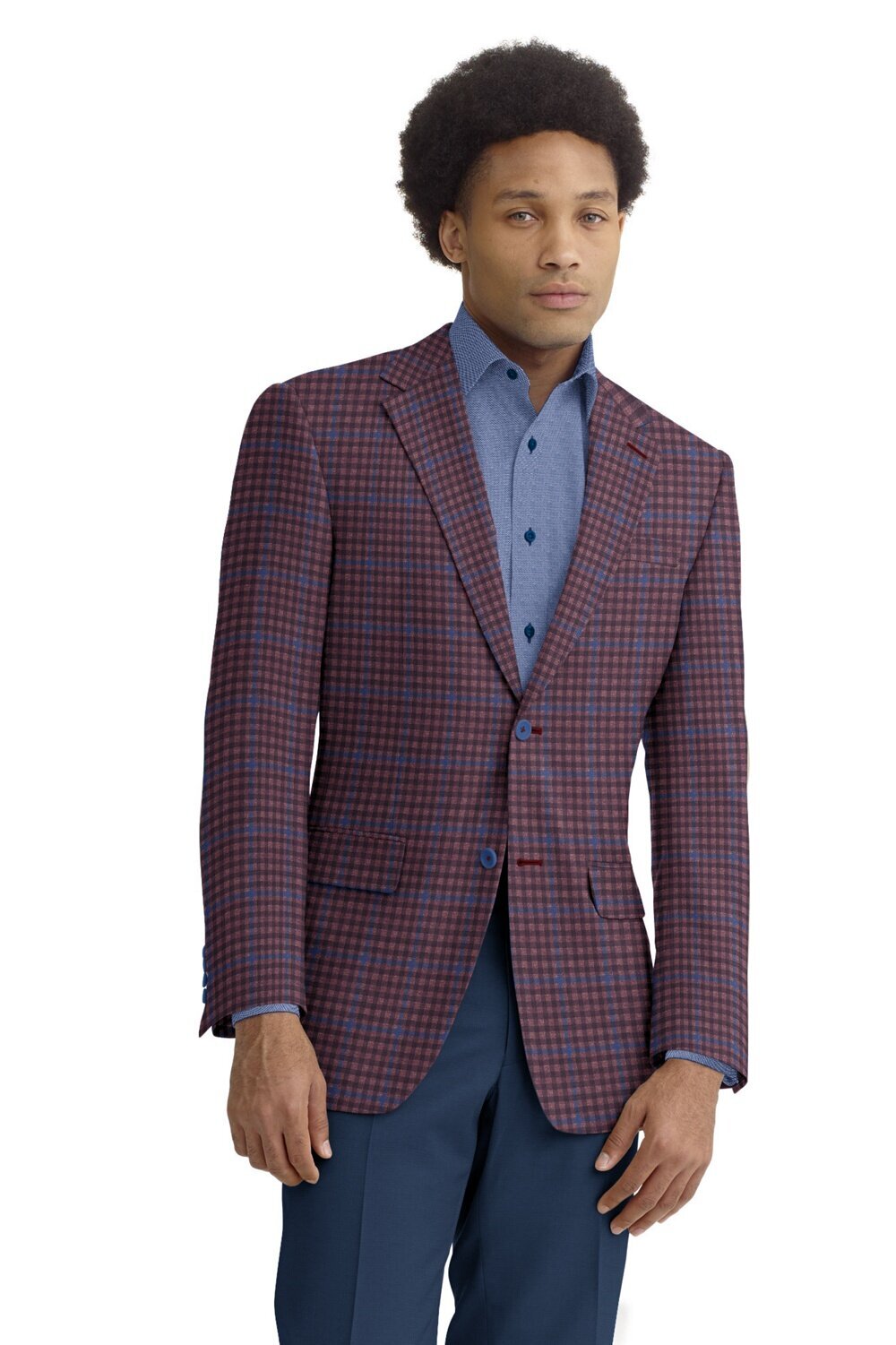 BERRY BLUE CHECK