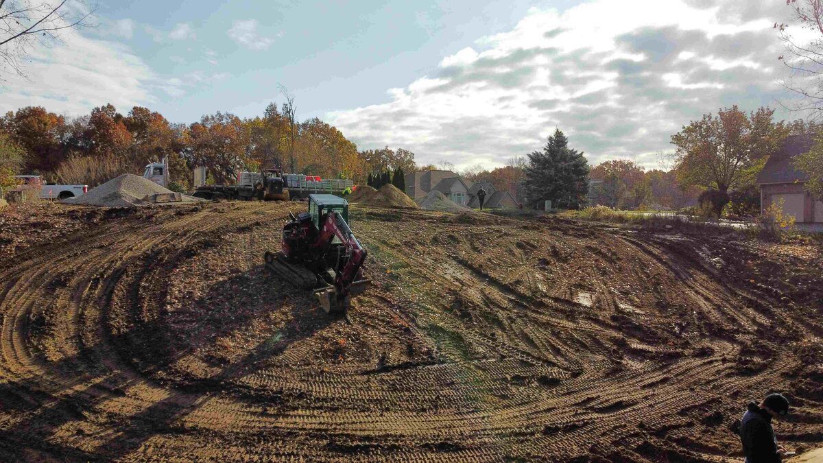 clarkston-custom-home-site-development-grading-for-retaining-wall